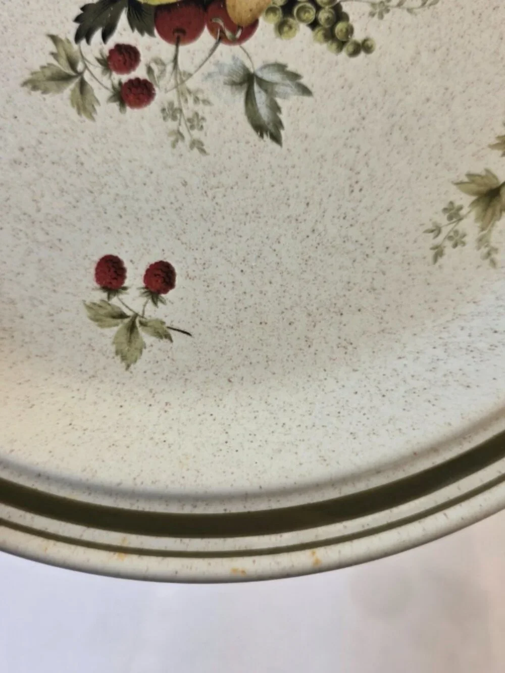 TWO Royal Doulton Cornwall (Double Green Trim) Salad Plates Fruit & Berries
